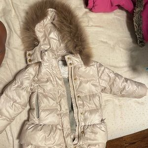 Down filled stylish girls toddler winter coat